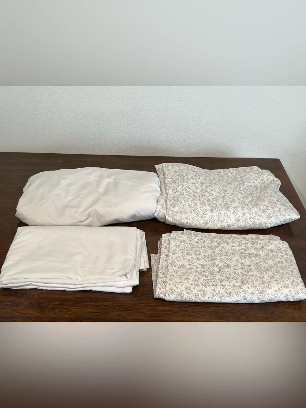 Twin/Twin XL Microfiber Sheet Sets (2) - White and Floral- Room Essentials